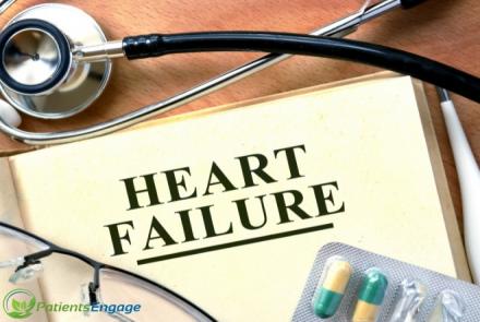 Stock pic that says heart failure and shows a stethoscope and some meds 